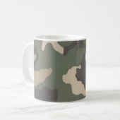 Muster der grünen Camouflage Kaffeetasse (Vorderseite Links)