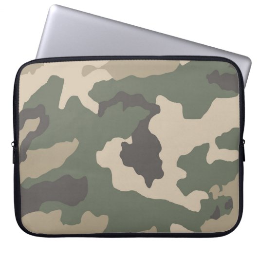 Muster der grünen Camouflage Laptopschutzhülle (Vorderseite)