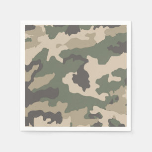Muster der grünen Camouflage Serviette