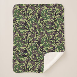 Muster der grünen Camouflage Sherpadecke
