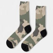 Muster der grünen Camouflage Socken (Linkes Detail)