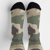 Muster der grünen Camouflage Socken (Oben)