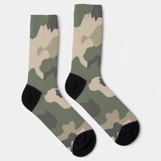 Muster der grünen Camouflage Socken (Rechts)