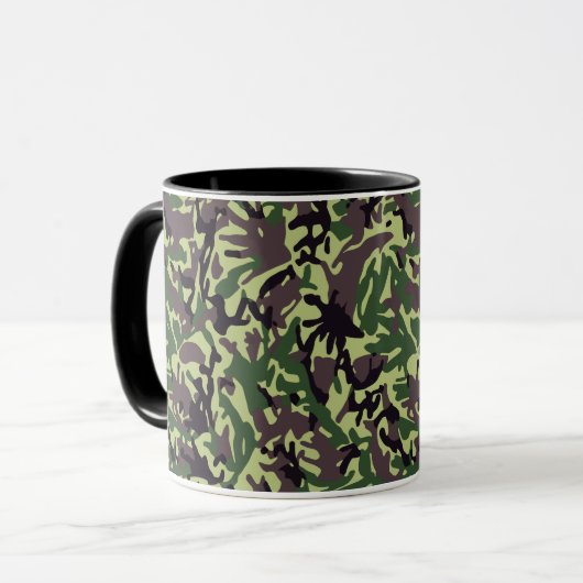 Muster der grünen Camouflage Tasse (Vorderseite Links)