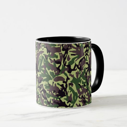 Muster der grünen Camouflage Tasse (VorderseiteRechts)