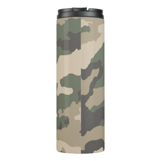 Muster der grünen Camouflage Thermosbecher (Rückseite)