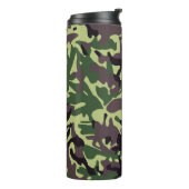 Muster der grünen Camouflage Thermosbecher (Nach links gedreht)