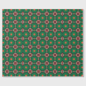 Muster der grünen geometrischen Kreise Geschenkpapier (Flach)