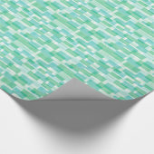 Muster der grünen geometrischen Quadrate Geschenkpapier (Ecke)