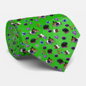 Muster der grünen Guinea Schweine, Krawatte (Gerollt)
