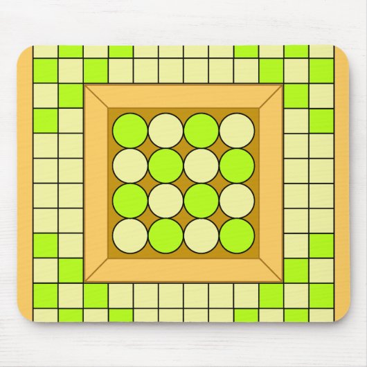 Muster der grünen Kreise Mousepad (Vorne)