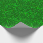 Muster der grünen Leiterplatte Geschenkpapier (Ecke)