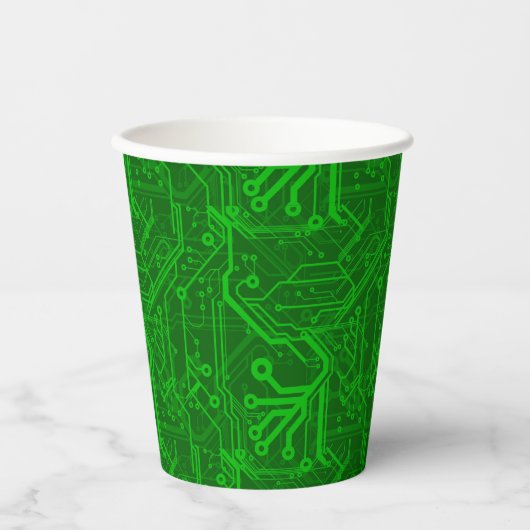 Muster der grünen Leiterplatte Pappbecher (Vorderseite)
