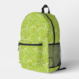 Muster der grünen Limonen Scheiben Bedruckter Rucksack
