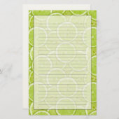 Muster der grünen Limonen Scheiben Briefpapier (Vorne/Hinten)