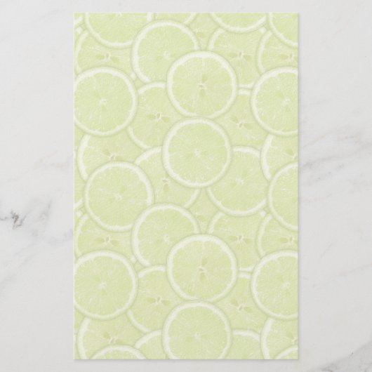 Muster der grünen Limonen Scheiben Briefpapier (Vorderseite)
