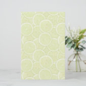 Muster der grünen Limonen Scheiben Briefpapier (Stehend Vorderseite)