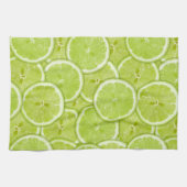 Muster der grünen Limonen Scheiben Handtuch (Horizontal)