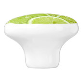 Muster der grünen Limonen Scheiben Keramikknauf (Seitenansicht)