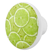 Muster der grünen Limonen Scheiben Keramikknauf (Rechts)