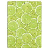Muster der grünen Limonen Scheiben Klemmbrett (Rückseite)