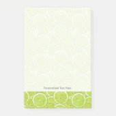 Muster der grünen Limonen Scheiben Post-it Klebezettel (Vorderseite)