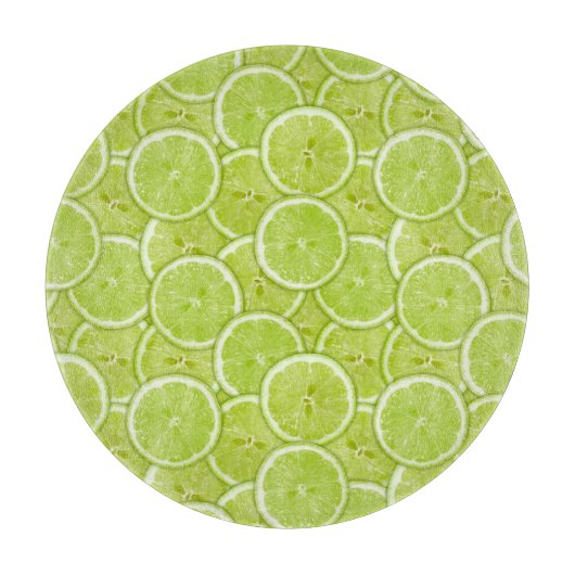 Muster der grünen Limonen Scheiben Schneidebrett (Vorderseite)