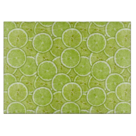 Muster der grünen Limonen Scheiben Schneidebrett (Vorderseite)