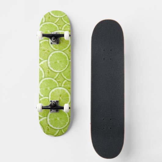 Muster der grünen Limonen Scheiben Skateboard (Vorderseite)