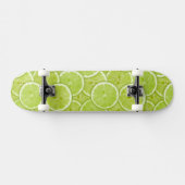 Muster der grünen Limonen Scheiben Skateboard (Horizontal)