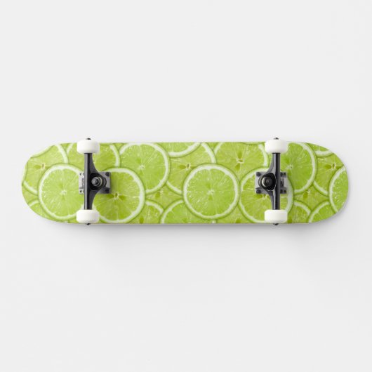 Muster der grünen Limonen Scheiben Skateboard (Horizontal)