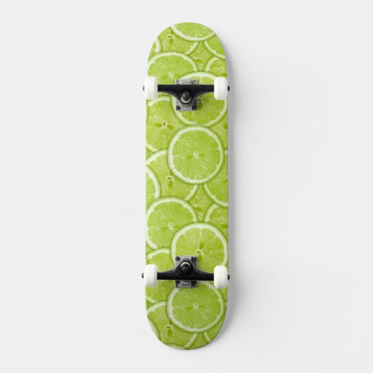 Muster der grünen Limonen Scheiben Skateboard (Vorderseite)