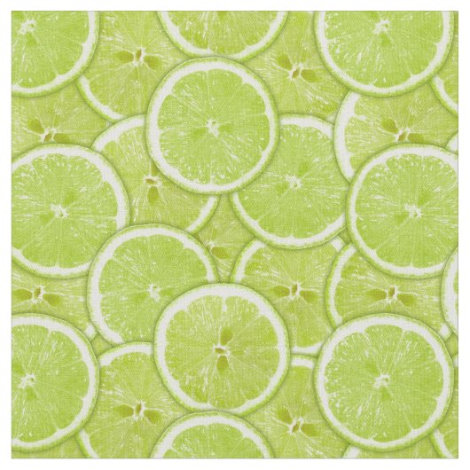 Muster der grünen Limonen Scheiben Stoff (Nahaufnahme)