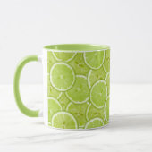 Muster der grünen Limonen Scheiben Tasse (Links)