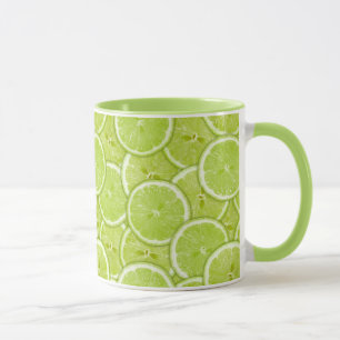 Muster der grünen Limonen Scheiben Tasse
