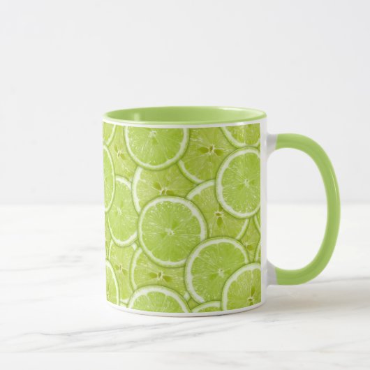 Muster der grünen Limonen Scheiben Tasse (Rechts)