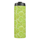 Muster der grünen Limonen Scheiben Thermosbecher (Vorderseite)