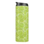 Muster der grünen Limonen Scheiben Thermosbecher (Nach rechts gedreht)