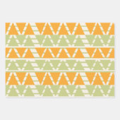 Muster der grünen Orangen-Streifen Geschenkpapier Set (Vorderseite 2)