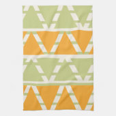 Muster der grünen Orangen-Streifen Geschirrtuch (Vertikal)