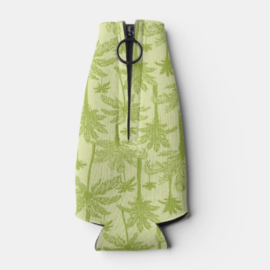 Muster der grünen Palmen Flaschenkühler (Rückseite)