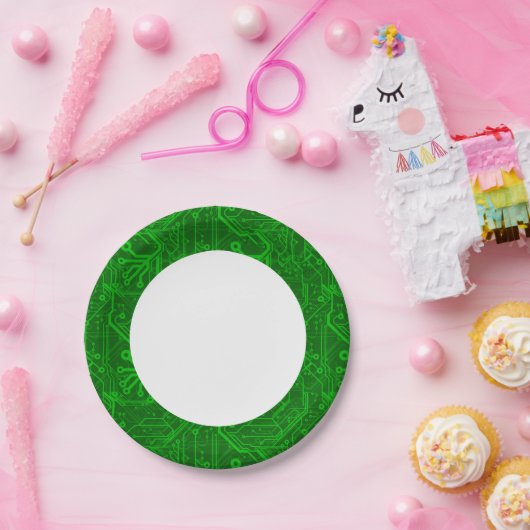 Muster der grünen Schalttafel Pappteller (Party)