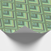 Muster der grünen Streifen Geschenkpapier (Ecke)