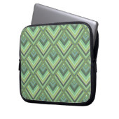 Muster der grünen Streifen Laptopschutzhülle (Vorderseite Links)