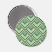 Muster der grünen Streifen Magnet (Vorderseite/Rückseite)