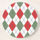 Muster der grünen und roten Raute Getränkeuntersetzer (Vorne)