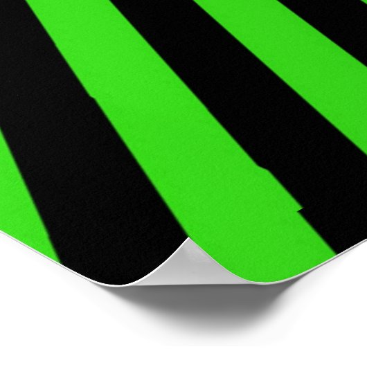 Muster der grünen und schwarzen diagonalen Streife Poster (Ecke)