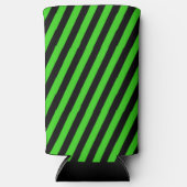 Muster der grünen und schwarzen diagonalen Streife Selters Dosenkühler (Vorderseite)