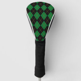 Muster der grünen und schwarzen Raute Golf Headcover