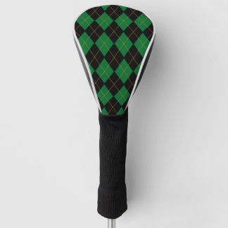 Muster der grünen und schwarzen Raute Golf Headcover